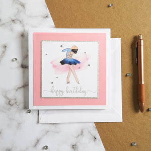 Lily The Figure Skater | Handmade Ice Skating Birthday Card