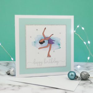 Sophie The Figure Skater | Handmade Ice Skating Birthday Card